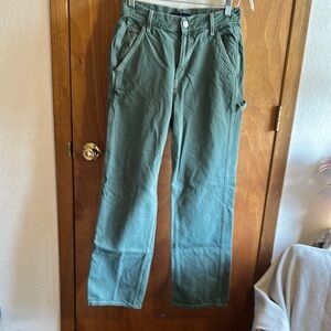 Aeropostale Green Straight Leg Jeans Relaxed Fit